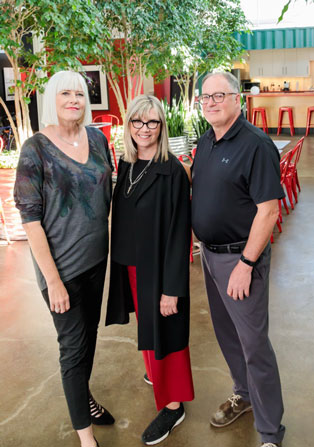 Photo by Horst Herget (left to right): Shaftesbury’s Kaaren Whitney-Vernon Vic 8T7, Christina Jennings, C.M., Vic 7T4 and Scott Garvie Vic 8T0 